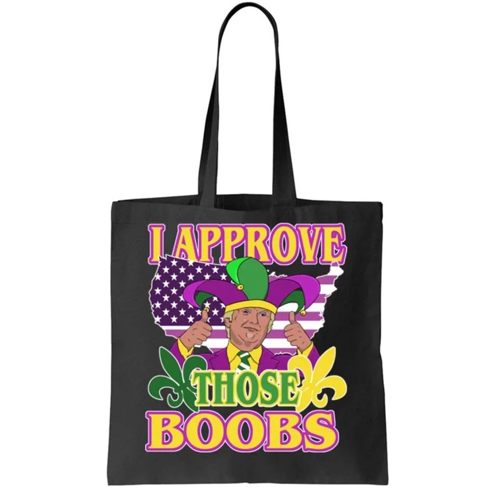 Funny Trump Mardi Gras Boobs Tote Bag.jpg