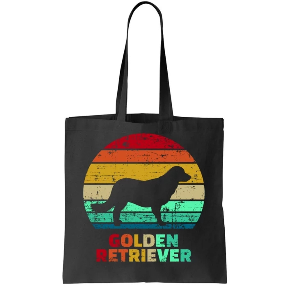 Golden Retriever Retro Silhouette Tote Bag.jpg