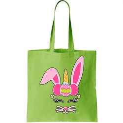 hipster bunnycorn easter bunny unicorn tote bag