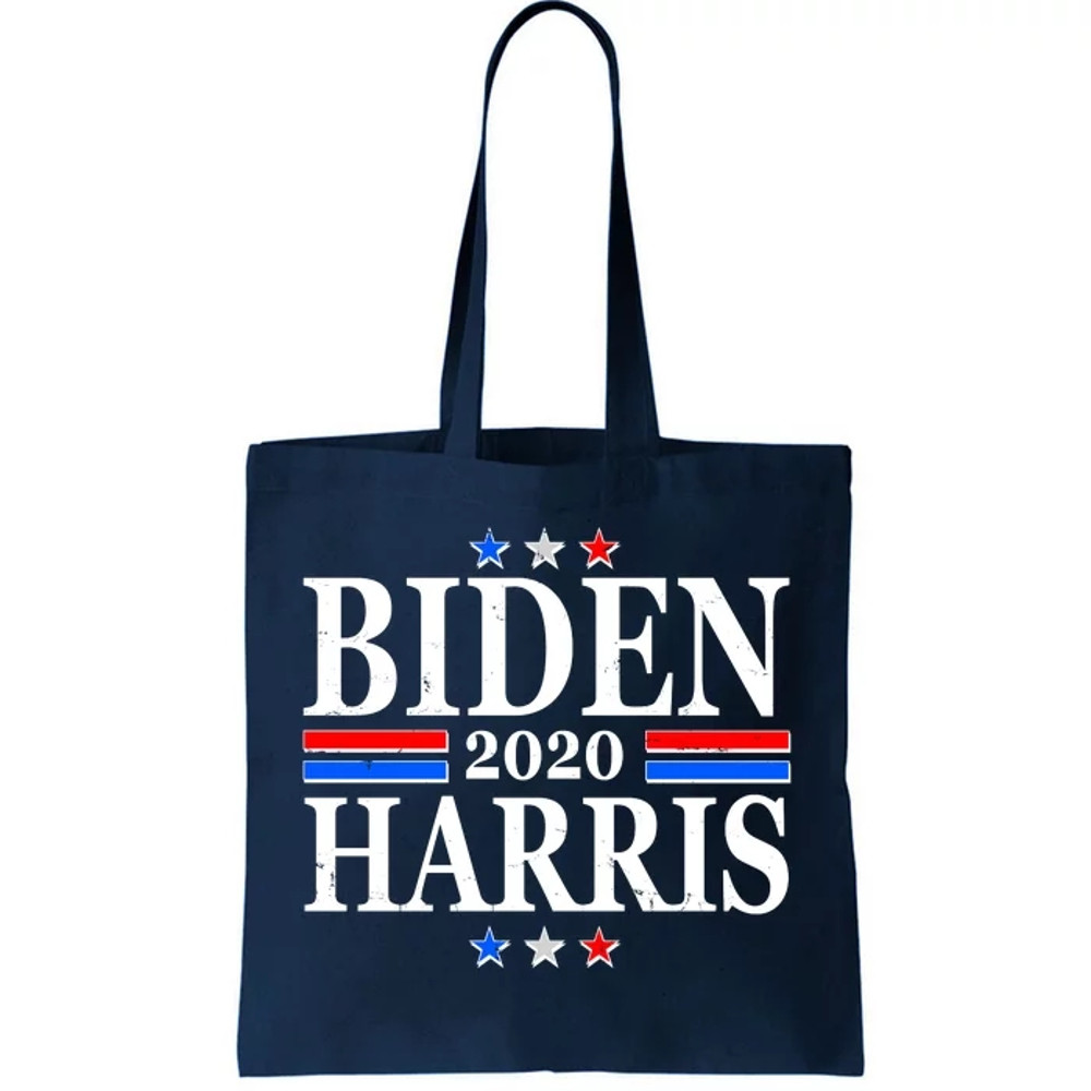 Joe Biden Kamala Harris Red White and Blue Stars logo Tote Bag.jpg