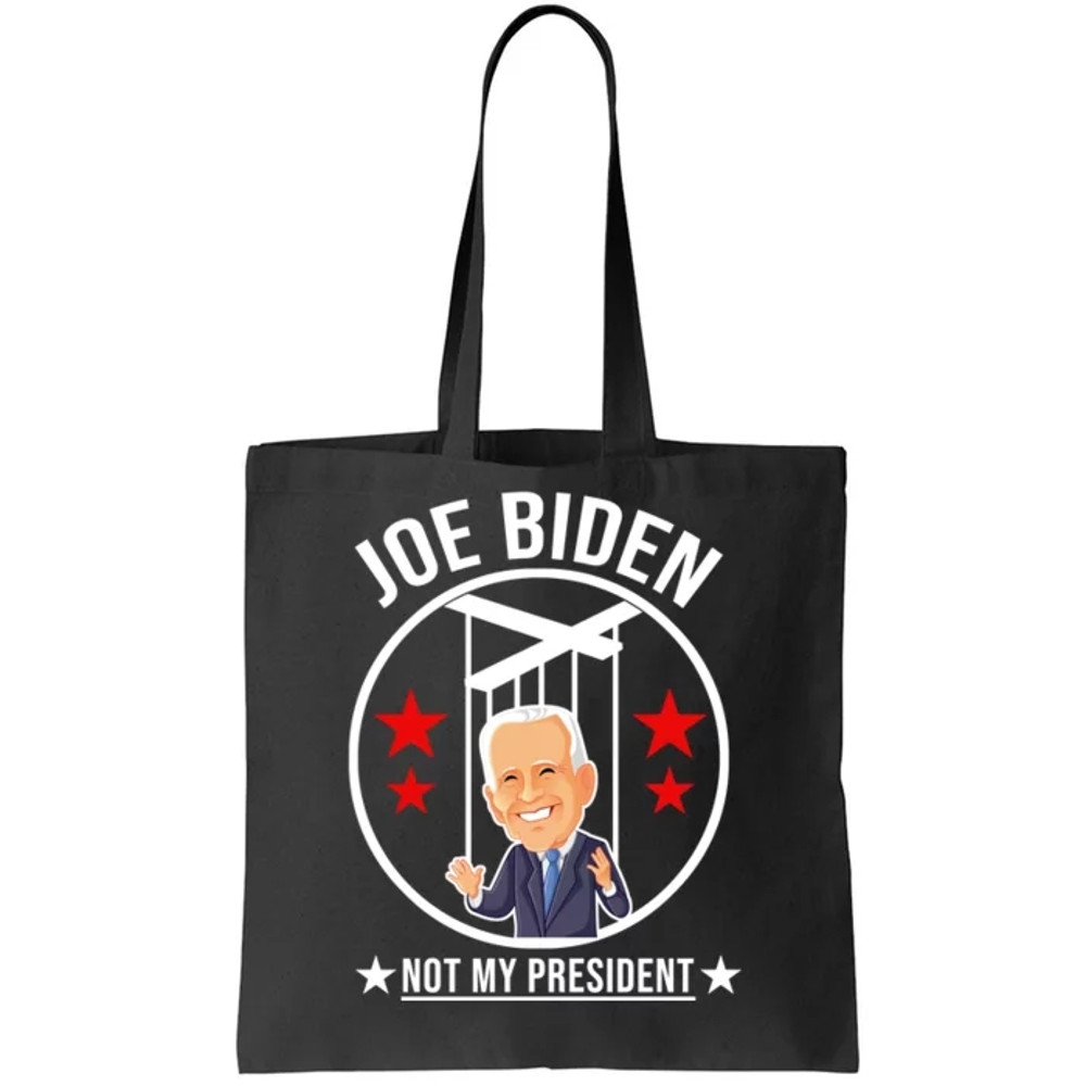 Joe Biden Not My President Puppet Funny Tote Bag.jpg