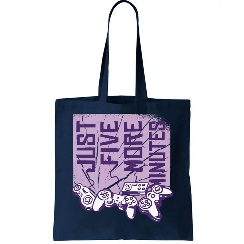 Just Five More Minutes Game Tote Bag.jpg