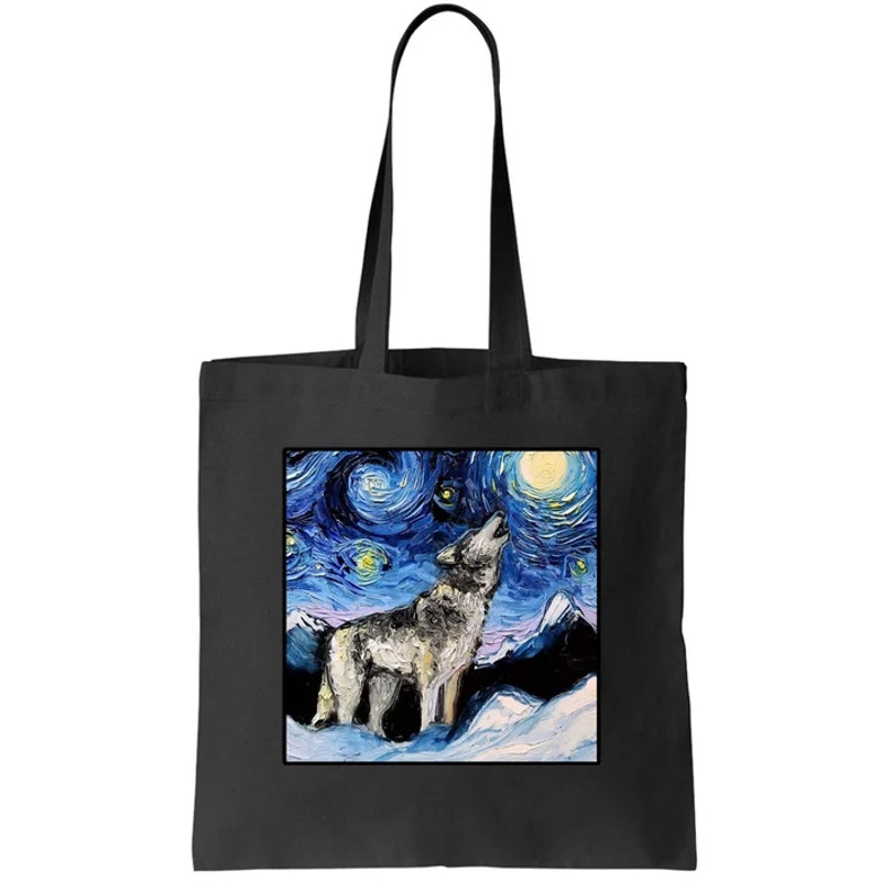 Lupine Night Wolf Painting Tote Bag.jpg