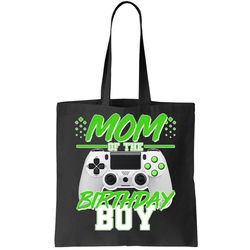 mom of birthday boy video gamer tote bag