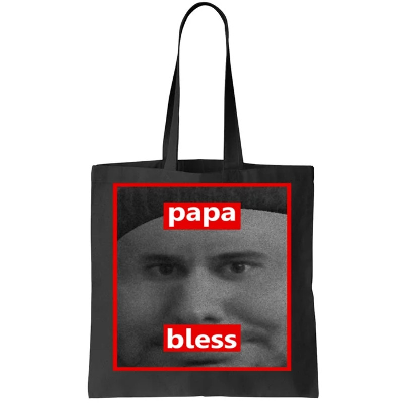 Papa Bless Funny Photo Meme Tote Bag.jpg