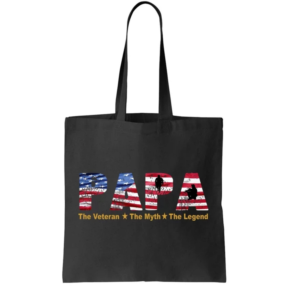 Papa The Veteran The Myth The Legend Tote Bag.jpg