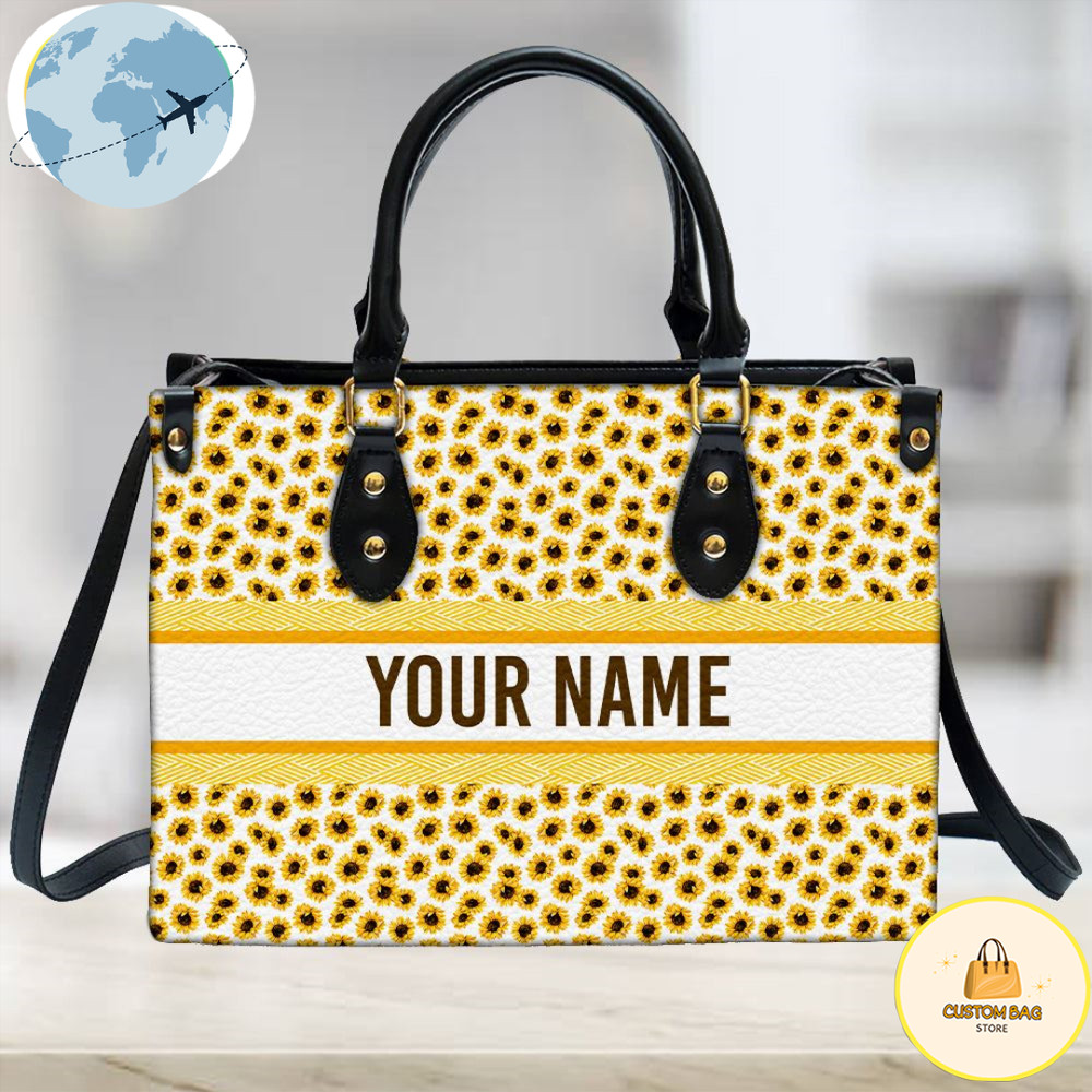 Aesthetic Sunflower Purse Personalized Leather Bag.jpg