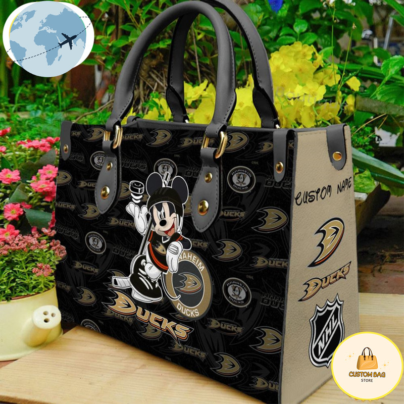 Anaheim Ducks NHL Mickey Women Leather Hand Bag.jpg