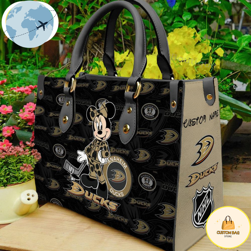 Anaheim Ducks NHL Minnie Women Leather Hand Bag.jpg