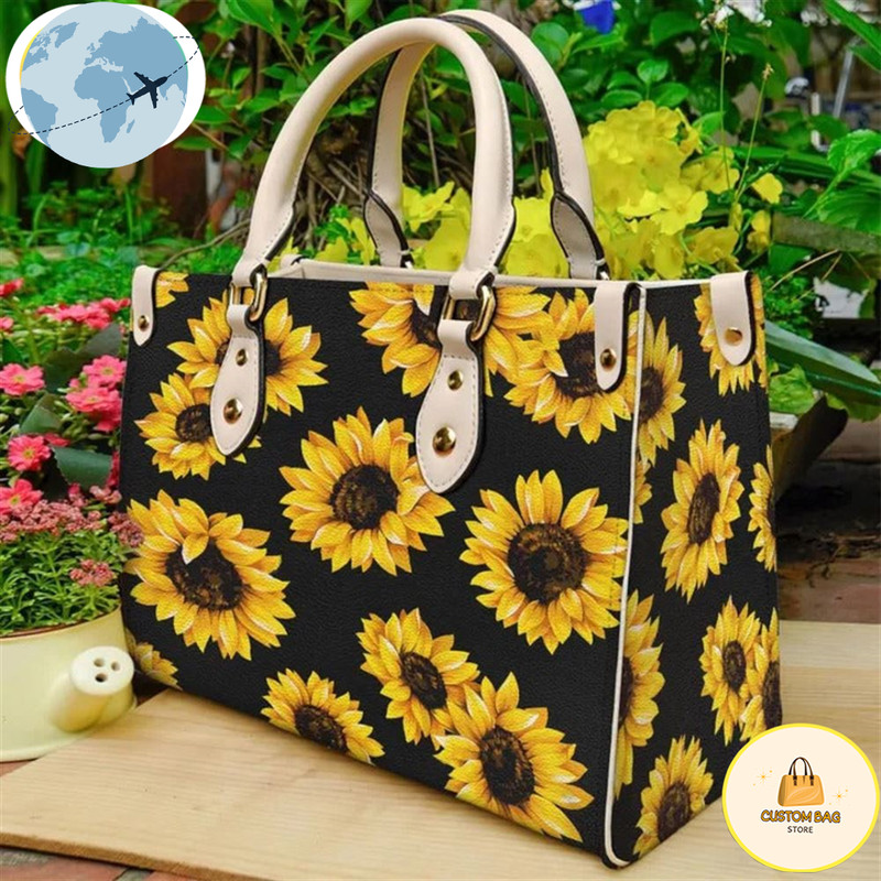 Black Sunflower Leather Women Handbags.jpg