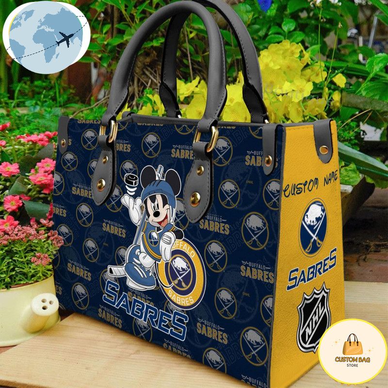 Buffalo Sabres NHL Mickey Women Leather Hand Bag.jpg