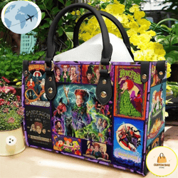 hocus pocus art collection leather bag, custom bag, sport bag