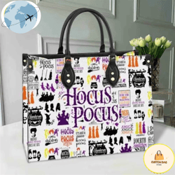 hocus pocus halloween horror leather bag, custom bag, sport bag