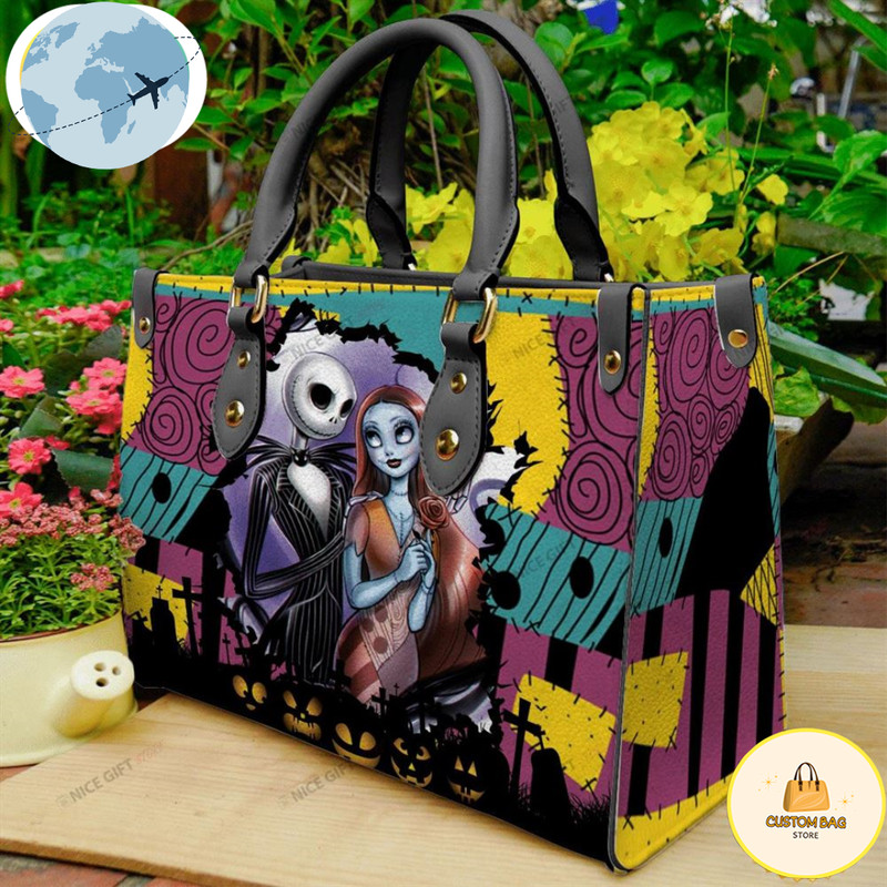 Jack Skellington  Halloween Movie 3D Leather Bag.jpg