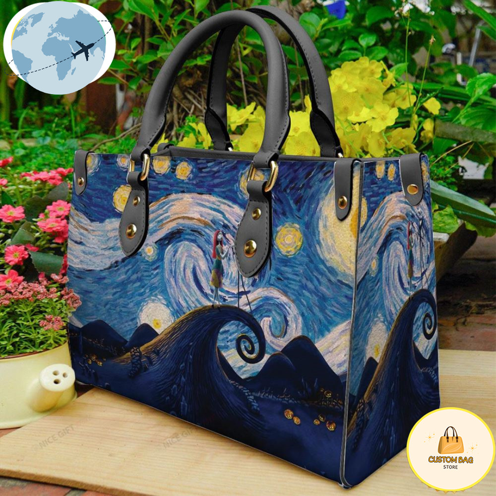 Jack Skellington And Sally Starry Night Women 3D Leather Bag.jpg