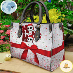 jack skellington hohoho women 3d leather bag, custom bag, sport bag