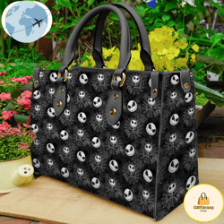 jack skellington leather bag, custom bag, sport bag