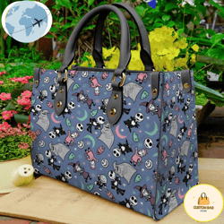 jack skellington women 3d omg leather bag, custom bag, sport bag