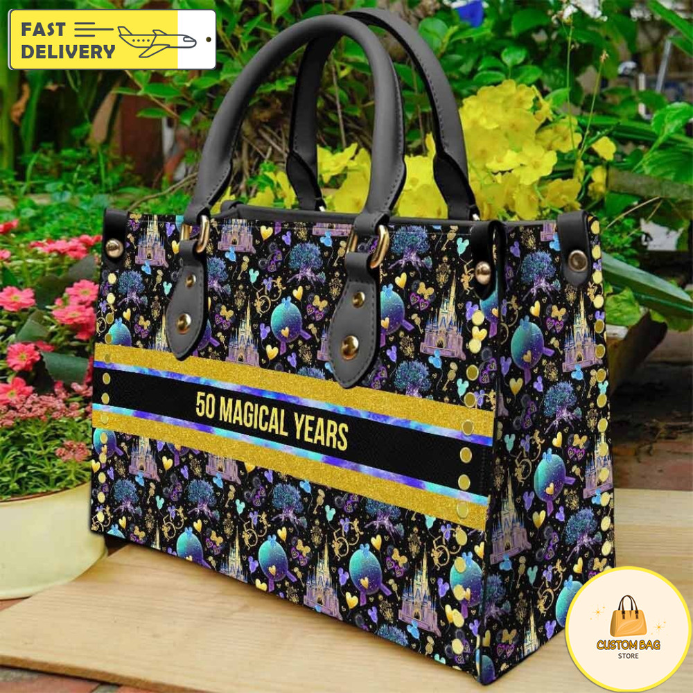 50 Magical Years Collection Handbag, Anniversary Mickey Handbag, Disney Leather Handbag.jpg