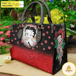 betty boop handbag, custom betty boop leather bag, betty boop shoulder bag 1