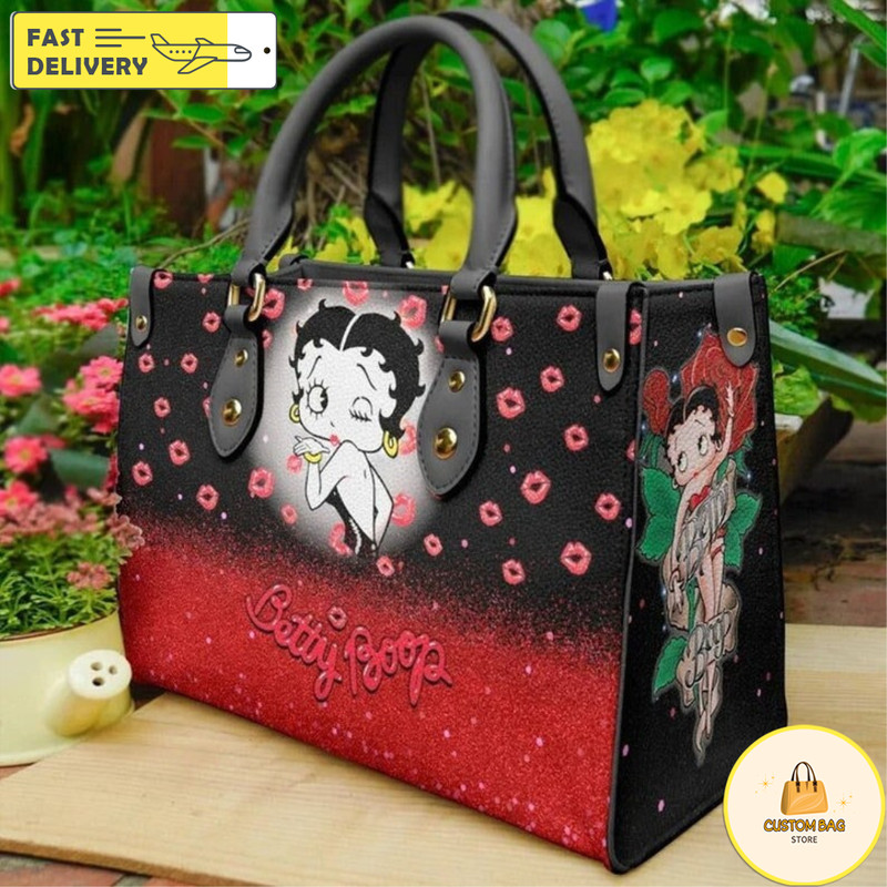 Betty Boop Handbag, Custom Betty Boop Leather Bag, Betty Boop Shoulder Bag 1.jpg