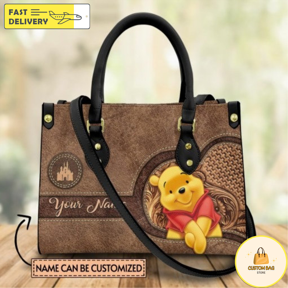 Custom Name Winnie The Pooh Leather Handbag,Pooh Cute Handbag,Disney Lovers Handbag.jpg