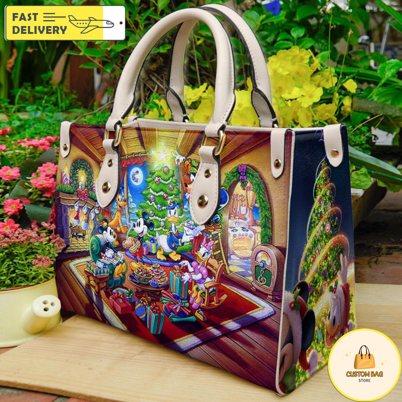 Disney Christmas Handbag, Leather Disney Handbag, Disney Christmas Women Bag 6.jpg