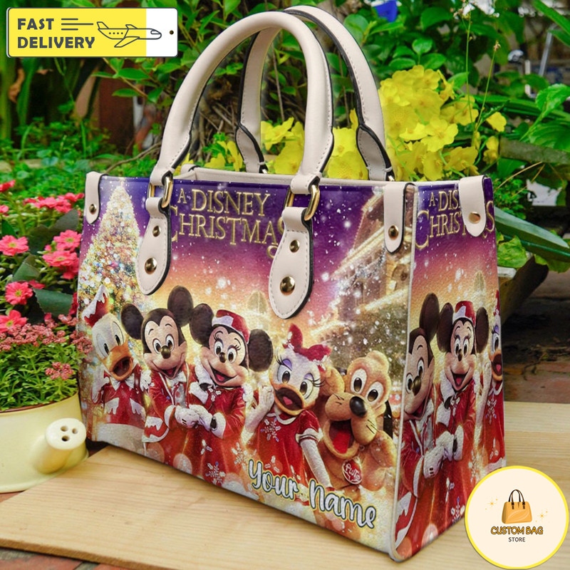 Disney Christmas Handbag, Leather Disney Handbag, Disney Christmas Women Bag 7.jpg