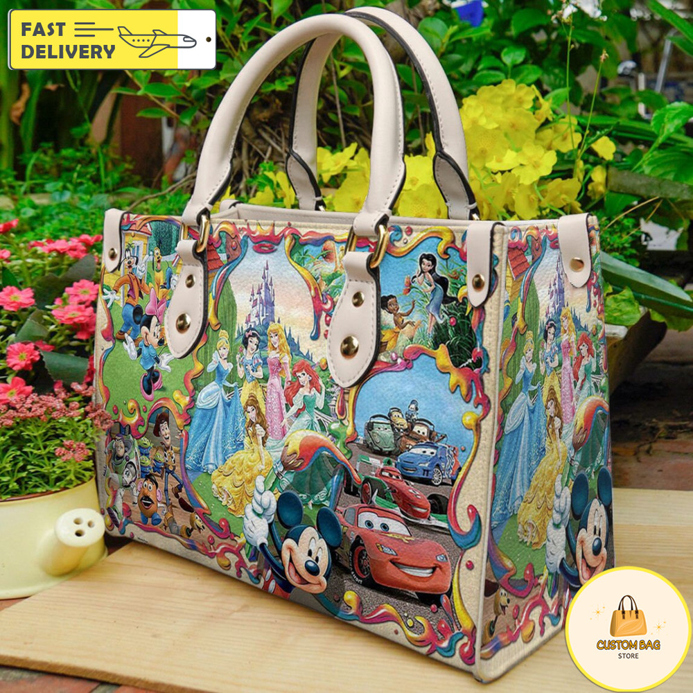 Disney Handbag, Leather Disney Handbag, Disney Christmas Women Handbag 2.jpg