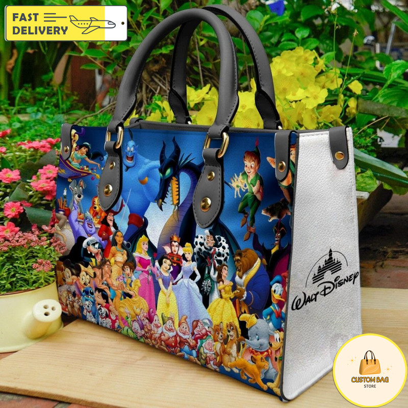 Disney Walt Women Leather Hand Bag, Women Disney Handbag, Disney Bags.jpg