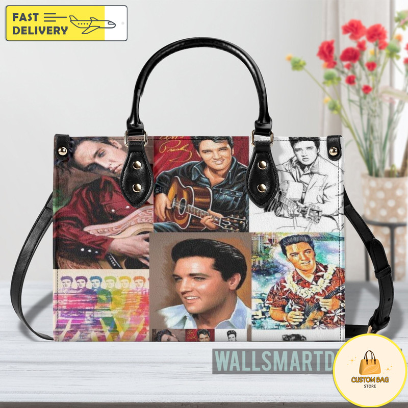 Elvis Presley Leather handBag, Leather Bag,Travel handbag 10.jpg