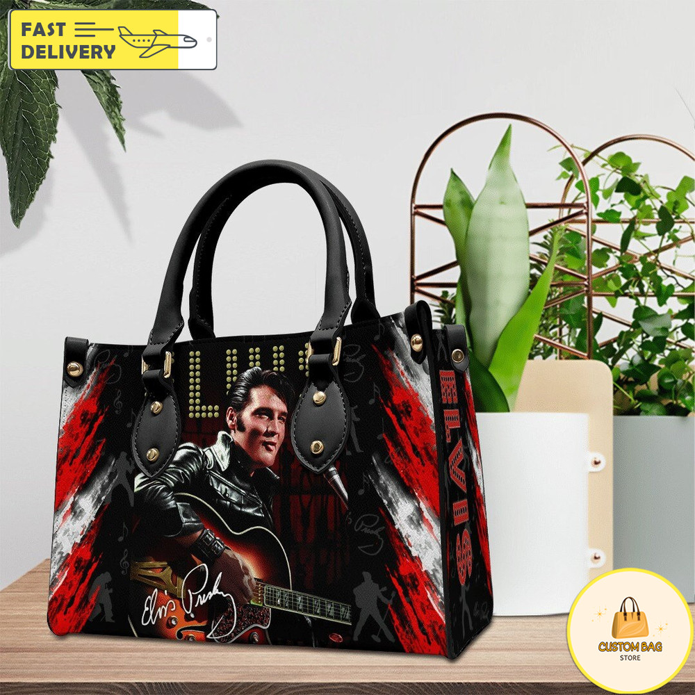 Elvis Presley Leather handBag, Leather Bag,Travel handbag 28.jpg