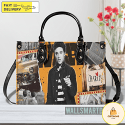 elvis presley leather handbag, leather bag,travel handbag 7