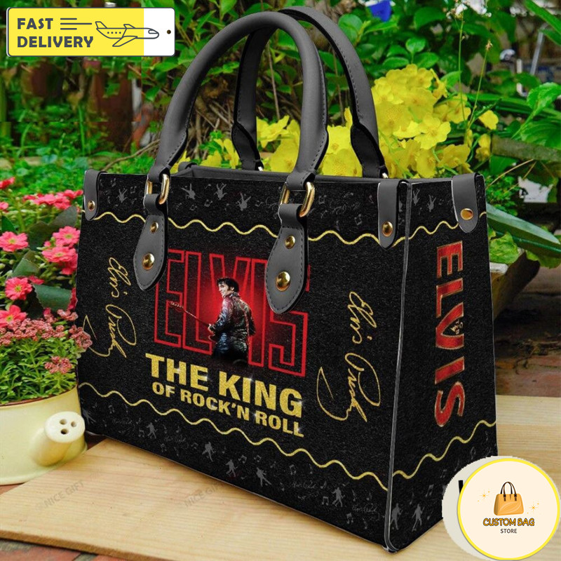 Elvis Presley Leather handBag,The King Of Rock Bag,Elvis Presley Fan Gift 4.jpg