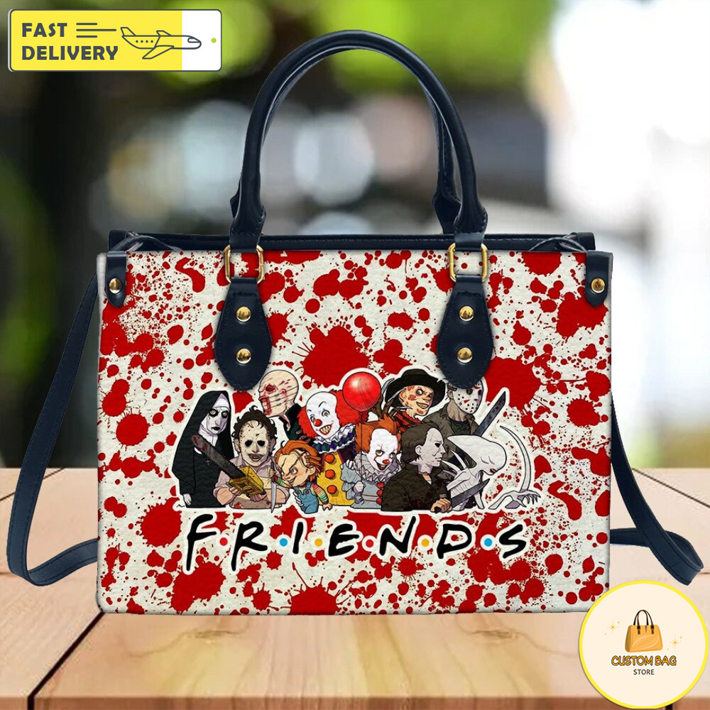 Friends Horror Characters Halloween Leather Bag,Horror Handbag,Halloween Bags and Purses.jpg