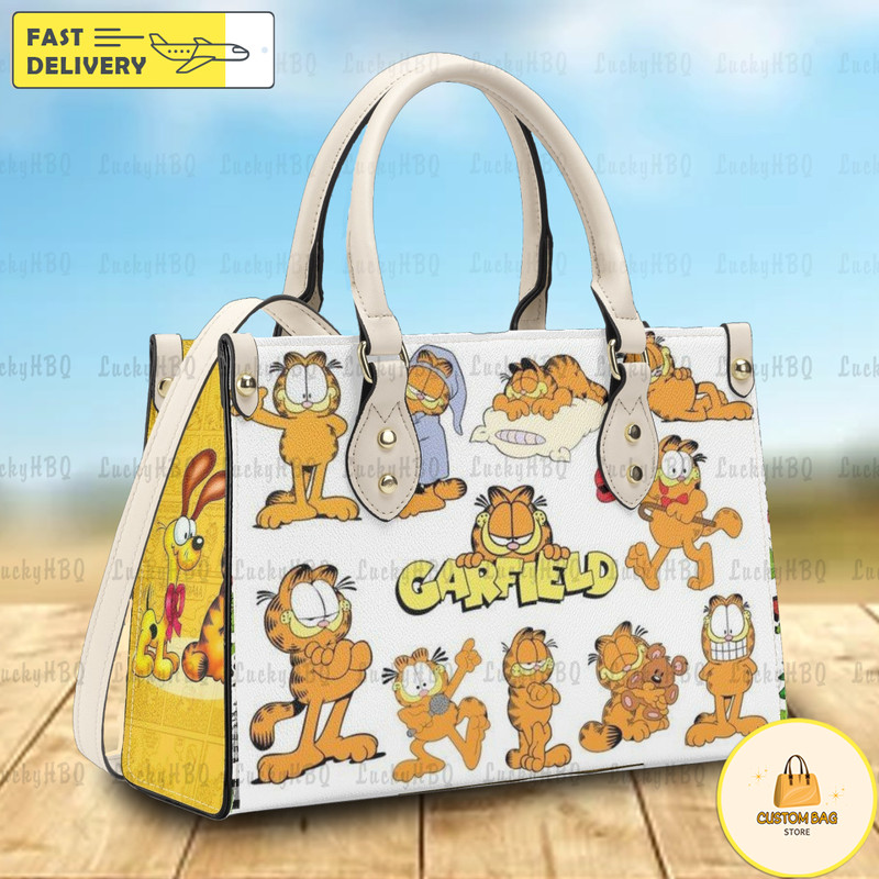 Garfield Leather Handbag, Garfield Handbag, Garfield Fan Gift.jpg