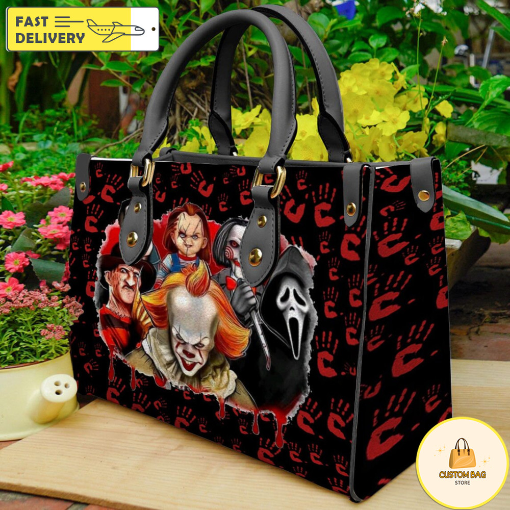 Halloween Horror Characters Leather Bag Purses For Women,Halloween Bags and Purses,Handmade Bag 7.jpg