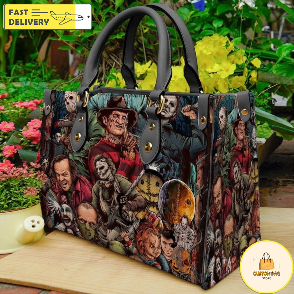 Horror Characters Halloween Leather Bag,Horror Handbag,Halloween Bags and Purses 10.jpg
