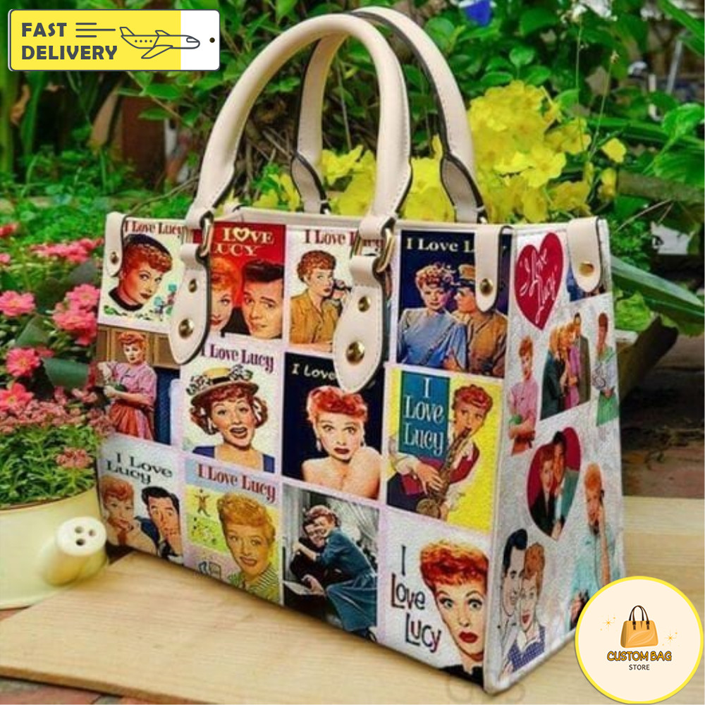 I Love Lucy Poster Cover Collection Leather Bag, Personalized Handbag, Women Leather Bag.jpg