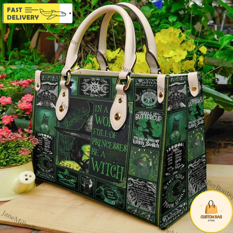 Im A Witch Handbag Leather Handbag, Halloween Leather Bag, Witch Halloween Handbag, Woman Shoulder Bag.jpg