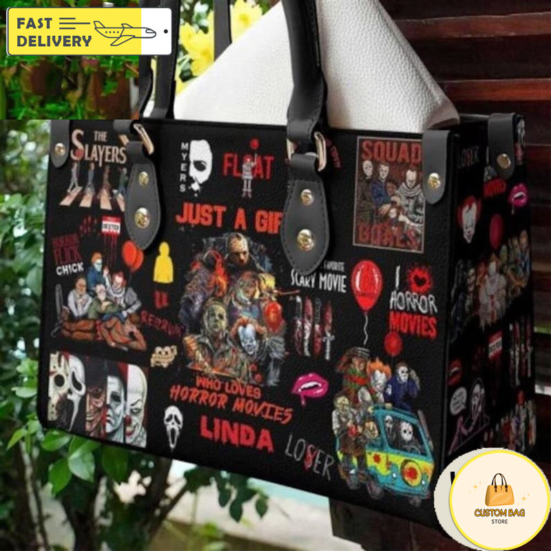 Just A Girl Who Loves Horror Halloween Leather Bag,Horror Handbag,Halloween Bags and Purses.jpg