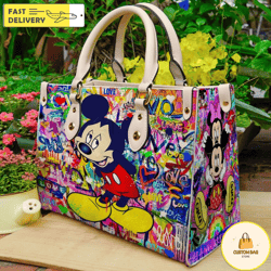 mickey lover leather handbag, mickey leather bag, mickey crossbody bag