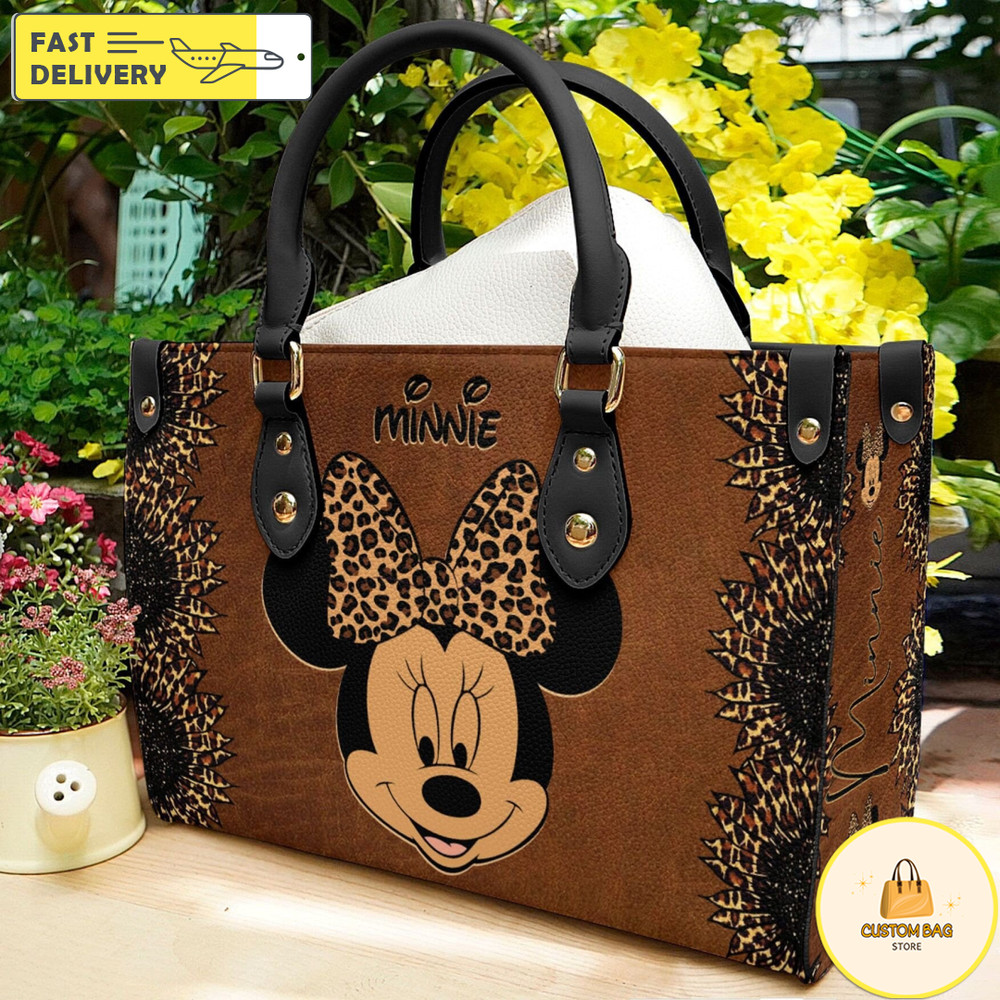 Minnie Handbag, Disney Leather Handbag, Custom Minnie Women Leather Bag.jpg
