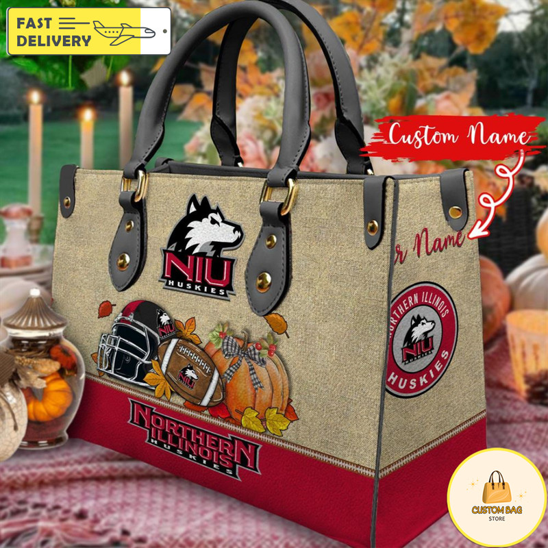 NCAA Northern Illinois Huskies Autumn Women Leather Bag.jpg