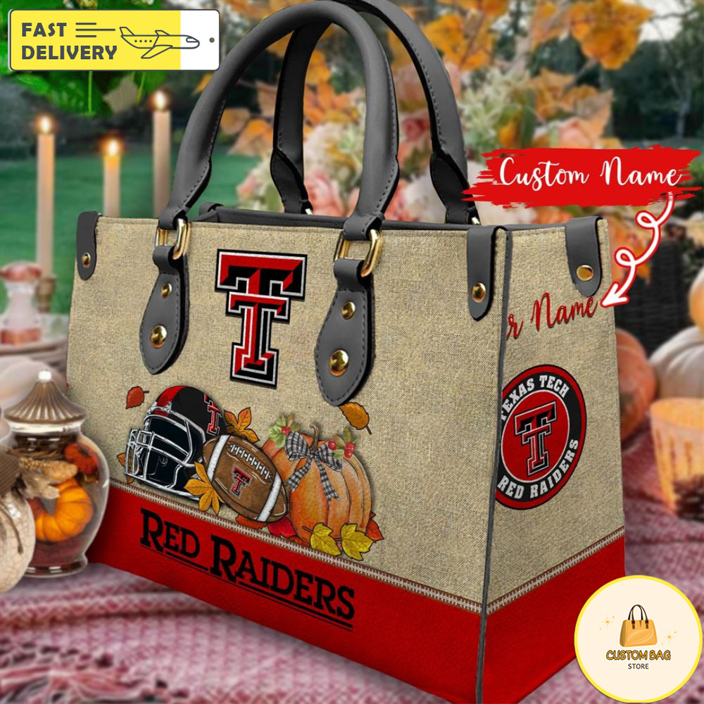 NCAA Texas Tech Red Raiders Autumn Women Leather Bag.jpg