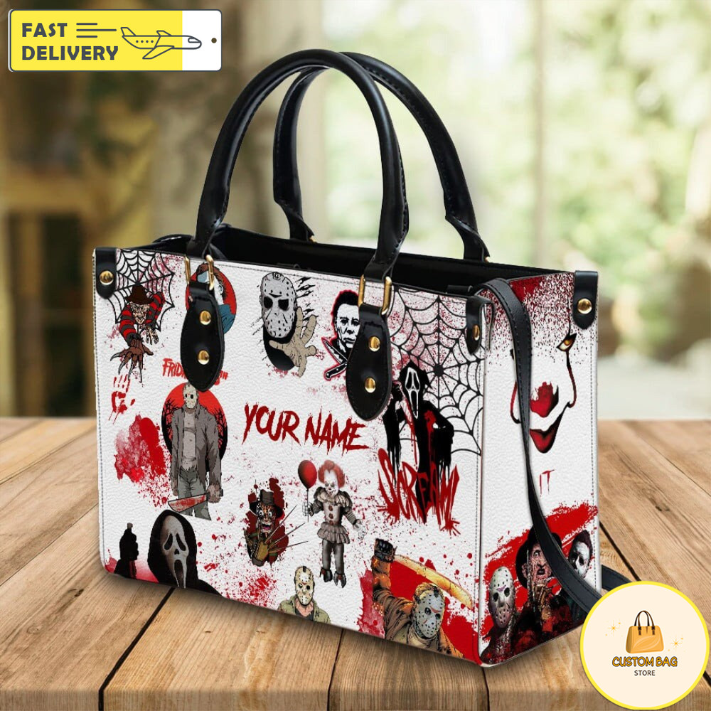 Personalized Horror Characters Halloween Leather Bag,Horror Handbag,Halloween Bags and Purses.jpg