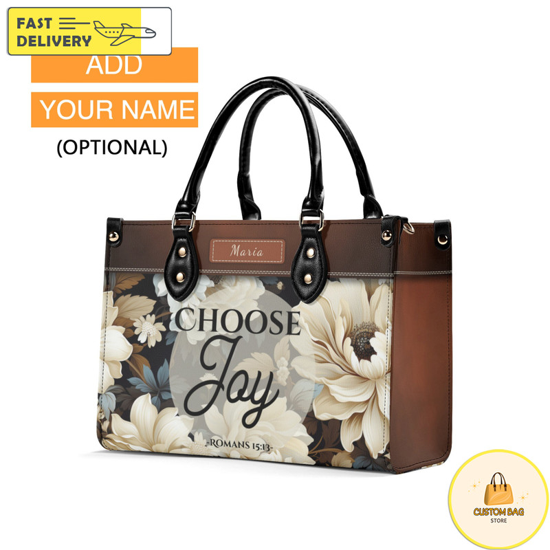 Personalized Leather Bag Custom Name Handbag, Christian Bag Bible Verses Bag Gifts for Women Mom.jpg