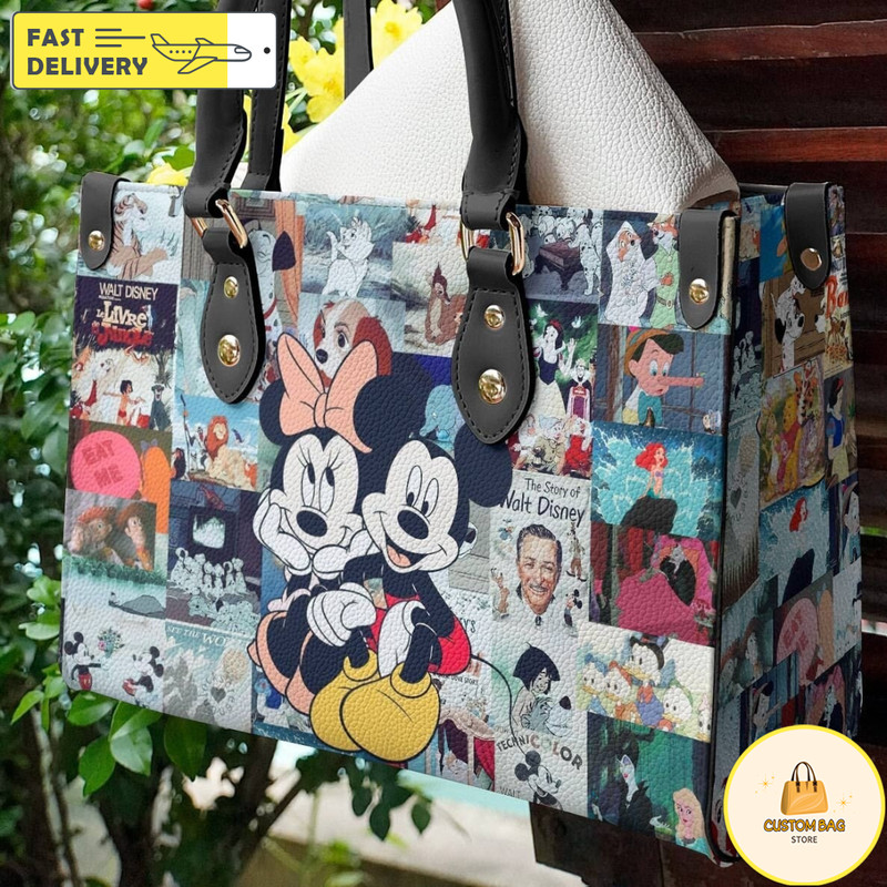 Personalized Mickey And Minnie Collection Handbag, Anniversary Mickey Handbag, Disney Handbag.jpg