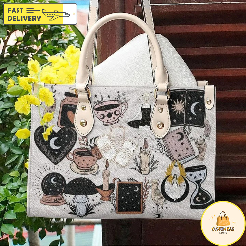 Wicca Leather Bag Witchcraft Handbag, Wicca Handbag, Witchcraft Handbag, Custom Leather Bag.jpg