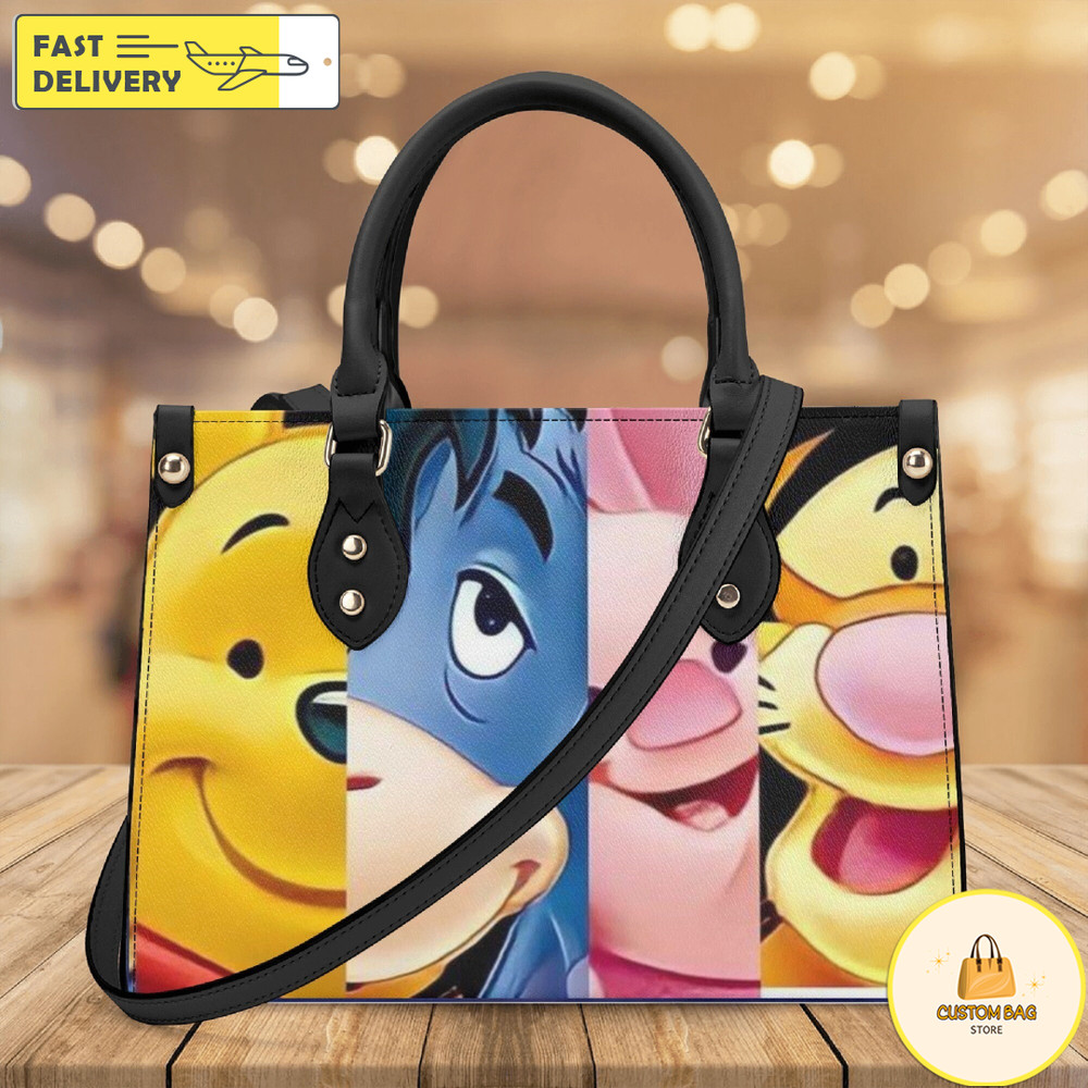 Winnie The Pooh Tigger Christmas Handbag, Pooh Bear Leather Bag, Christmas Shoulder Bag 1.jpg